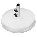 20" Diameter 70 lb. White Plastic Exterior Concrete Weighted Umbrella Base